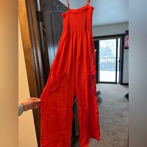 Women's Red Jumpsuit